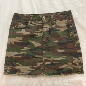 Forever 21 Camo Denim Skirt